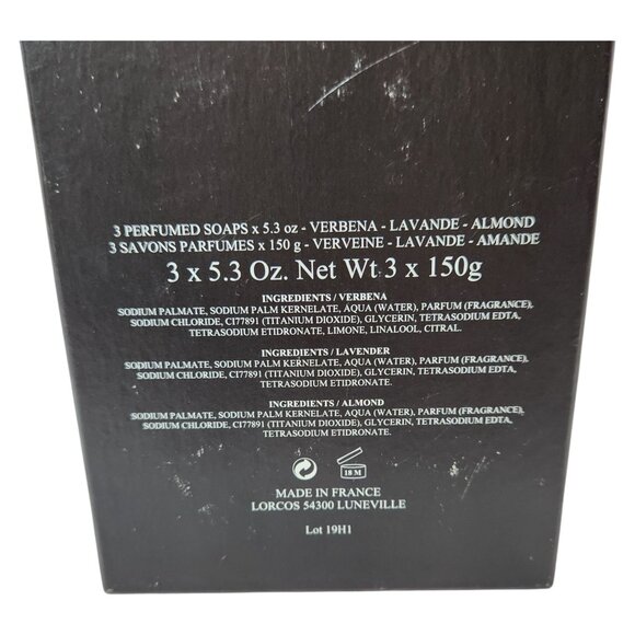 Savon Soap Made in France Gift Set Verbena Lavade Almonde 5.3 oz ea. NEW - Picture 3 of 3